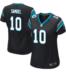 Women's Nike Carolina Panthers #10 Curtis Samuel Game Black Team Color NFL Jersey