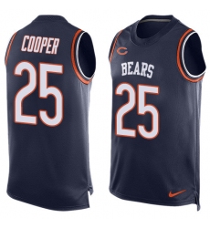 Men's Nike Chicago Bears #25 Marcus Cooper Limited Navy Blue Player Name & Number Tank Top NFL Jersey