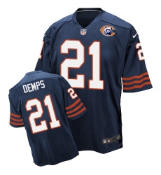 Men's Nike Chicago Bears #21 Quintin Demps Elite Navy Blue Throwback NFL Jersey