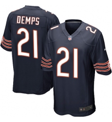 Men's Nike Chicago Bears #21 Quintin Demps Game Navy Blue Team Color NFL Jersey