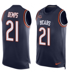 Men's Nike Chicago Bears #21 Quintin Demps Limited Navy Blue Player Name & Number Tank Top NFL Jersey