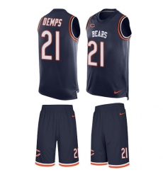 Men's Nike Chicago Bears #21 Quintin Demps Limited Navy Blue Tank Top Suit NFL Jersey