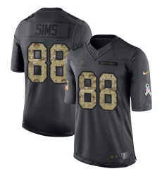 Men's Nike Chicago Bears #88 Dion Sims Limited Black 2016 Salute to Service NFL Jersey