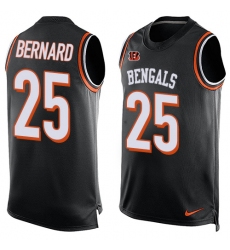 Men's Nike Cincinnati Bengals #25 Giovani Bernard Limited Black Player Name & Number Tank Top NFL Jersey
