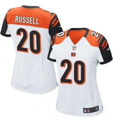 Women's Nike Cincinnati Bengals #20 KeiVarae Russell Game White NFL Jersey