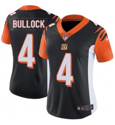 Women's Nike Cincinnati Bengals #4 Randy Bullock Elite Black Team Color NFL Jersey