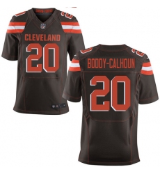 Men's Nike Cleveland Browns #20 Briean Boddy-Calhoun Elite Brown Team Color NFL Jersey