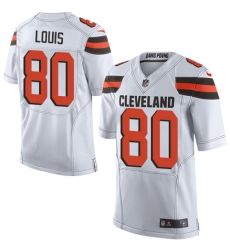 Men's Nike Cleveland Browns #80 Ricardo Louis Elite White NFL Jersey