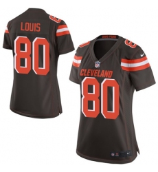 Women's Nike Cleveland Browns #80 Ricardo Louis Game Brown Team Color NFL Jersey