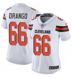 Women's Nike Cleveland Browns #66 Spencer Drango Elite White NFL Jersey