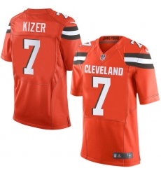 Men's Nike Cleveland Browns #7 DeShone Kizer Elite Orange Alternate NFL Jersey