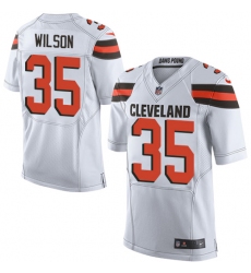 Men's Nike Cleveland Browns #35 Howard Wilson Elite White NFL Jersey