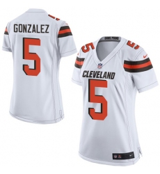 Women's Nike Cleveland Browns #5 Zane Gonzalez Game White NFL Jersey