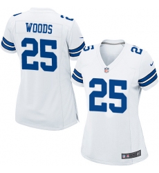 Women's Nike Dallas Cowboys #25 Xavier Woods Game White NFL Jersey