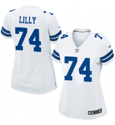 Women's Nike Dallas Cowboys #74 Bob Lilly Game White NFL Jersey