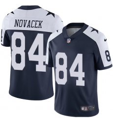 Men's Nike Dallas Cowboys #84 Jay Novacek Navy Blue Throwback Alternate Vapor Untouchable Limited Player NFL Jersey