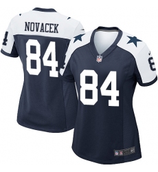 Women's Nike Dallas Cowboys #84 Jay Novacek Game Navy Blue Throwback Alternate NFL Jersey