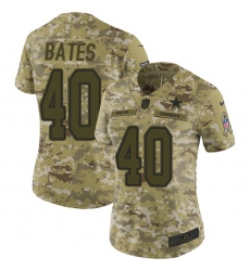 Women's Nike Dallas Cowboys #40 Bill Bates Limited Camo 2018 Salute to Service NFL Jersey