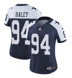 Women's Nike Dallas Cowboys #94 Charles Haley Elite Navy Blue Throwback Alternate NFL Jersey