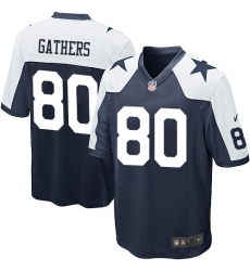 Men's Nike Dallas Cowboys #80 Rico Gathers Game Navy Blue Throwback Alternate NFL Jersey