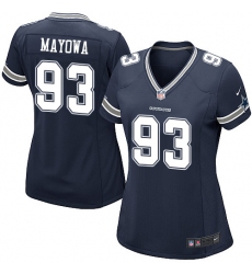 Women's Nike Dallas Cowboys #93 Benson Mayowa Game Navy Blue Team Color NFL Jersey