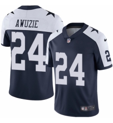 Men's Nike Dallas Cowboys #24 Chidobe Awuzie Navy Blue Throwback Alternate Vapor Untouchable Limited Player NFL Jersey