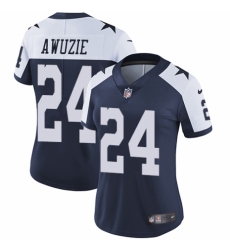 Women's Nike Dallas Cowboys #24 Chidobe Awuzie Navy Blue Throwback Alternate Vapor Untouchable Elite Player NFL Jersey