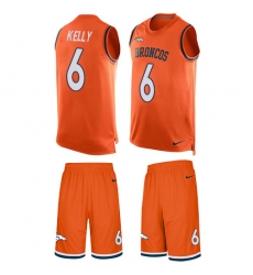 Men's Nike Denver Broncos #6 Chad Kelly Limited Orange Tank Top Suit NFL Jersey
