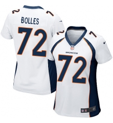 Women's Nike Denver Broncos #72 Garett Bolles Game White NFL Jersey
