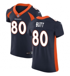 Men's Nike Denver Broncos #80 Jake Butt Navy Blue Alternate Vapor Untouchable Elite Player NFL Jersey