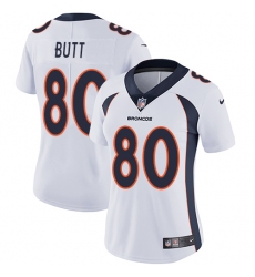 Women's Nike Denver Broncos #80 Jake Butt Elite White NFL Jersey