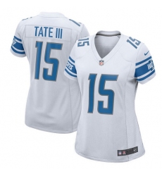 Women's Nike Detroit Lions #15 Golden Tate III Game White NFL Jersey