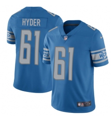 Men's Nike Detroit Lions #61 Kerry Hyder Limited Light Blue Team Color Vapor Untouchable NFL Jersey