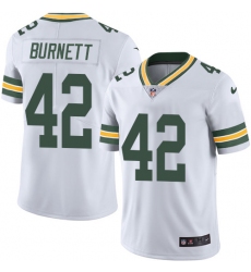 Youth Nike Green Bay Packers #42 Morgan Burnett Elite White NFL Jersey