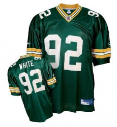 Reebok Green Bay Packers #92 Reggie White Green Team Color Authentic Throwback NFL Jersey