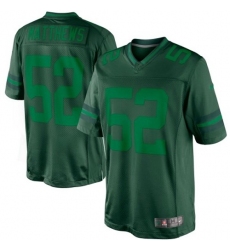 Men's Nike Green Bay Packers #52 Clay Matthews Green Drenched Limited NFL Jersey