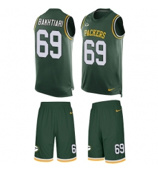 Men's Nike Green Bay Packers #69 David Bakhtiari Limited Green Tank Top Suit NFL Jersey