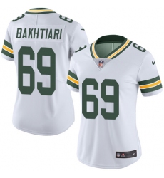 Women's Nike Green Bay Packers #69 David Bakhtiari Elite White NFL Jersey