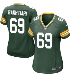 Women's Nike Green Bay Packers #69 David Bakhtiari Game Green Team Color NFL Jersey