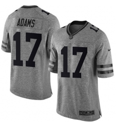 Men's Nike Green Bay Packers #17 Davante Adams Limited Gray Gridiron NFL Jersey