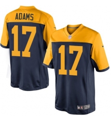 Youth Nike Green Bay Packers #17 Davante Adams Elite Navy Blue Alternate NFL Jersey
