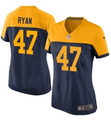 Women's Nike Green Bay Packers #47 Jake Ryan Game Navy Blue Alternate NFL Jersey