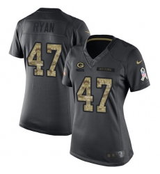 Women's Nike Green Bay Packers #47 Jake Ryan Limited Black 2016 Salute to Service NFL Jersey