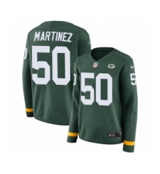 Women's Nike Green Bay Packers #50 Blake Martinez Limited Green Therma Long Sleeve NFL Jersey