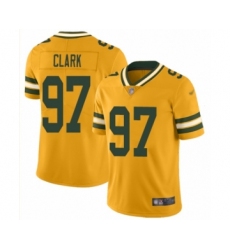 Men's Green Bay Packers #97 Kenny Clark Limited Gold Inverted Legend Football Jersey
