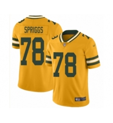 Men's Green Bay Packers #78 Jason Spriggs Limited Gold Inverted Legend Football Jersey