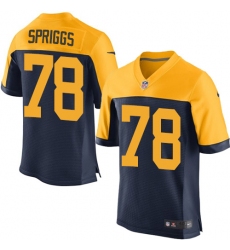 Men's Nike Green Bay Packers #78 Jason Spriggs Elite Navy Blue Alternate NFL Jersey