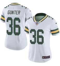 Women's Nike Green Bay Packers #36 LaDarius Gunter White Vapor Untouchable Limited Player NFL Jersey