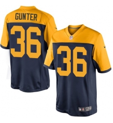 Youth Nike Green Bay Packers #36 LaDarius Gunter Elite Navy Blue Alternate NFL Jersey