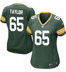 Women's Nike Green Bay Packers #65 Lane Taylor Game Green Team Color NFL Jersey